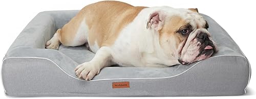 Camas refrescantes para perros medianos y grandes con fundas extraíbles lavables, sofá cama ortopédico rectangular con espuma viscoelástica de gel