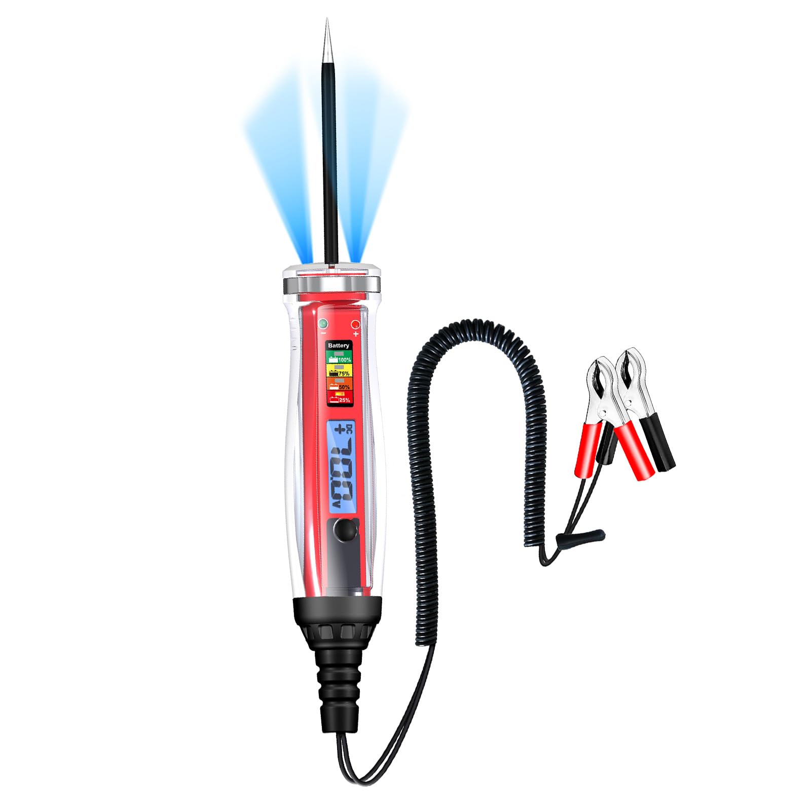 Kalttoy Auto Diagnostic Probes Pen Car Truck Voltages Tester Heavy Duty Battery Tester Auto Circuit With Extend Wire Voltages Detectors