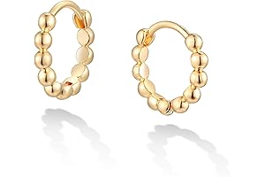 Exquisite 14K Gold Plated Dainty Beaded Earrings: A Symphony of Elegance for Women