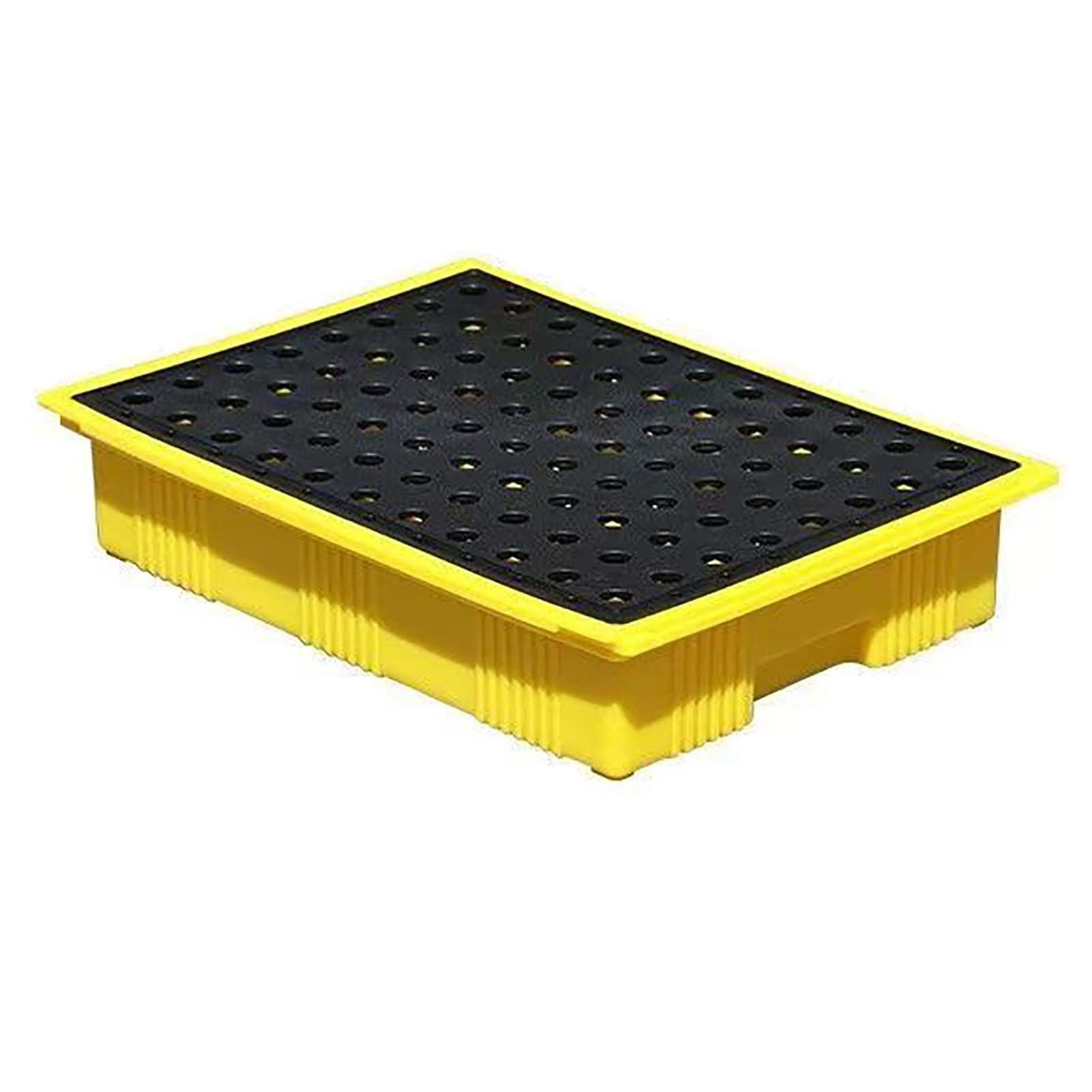 JKJZSALJ Spill Containment Platform,Modular Spill Containment Platform With Drain, Stackable Spill Pallets For Paint Buckets, Large Capacity 72X72X16Cm, Durable Spill Tray For Saf,49x36x10cm