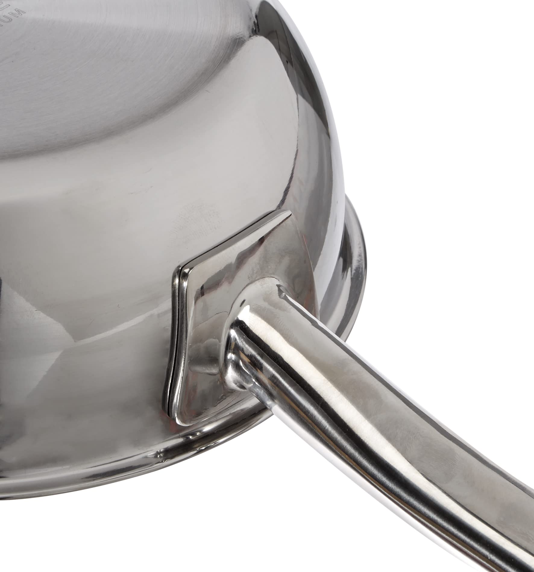 Spring Brigade Premium Padella In Acciaio Inox 8,5x27x47 Cm - Adatta A Induzione, 5 Strati, Lavabile In Lavastoviglie, Bordo Antigoccia - 3
