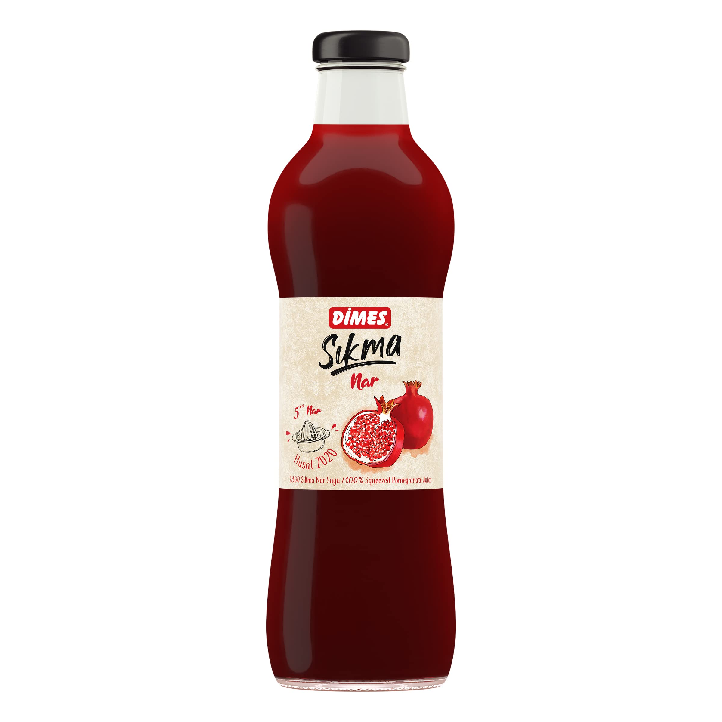 Dimes Sıkma Nar Suyu Cam Şişe 700ml