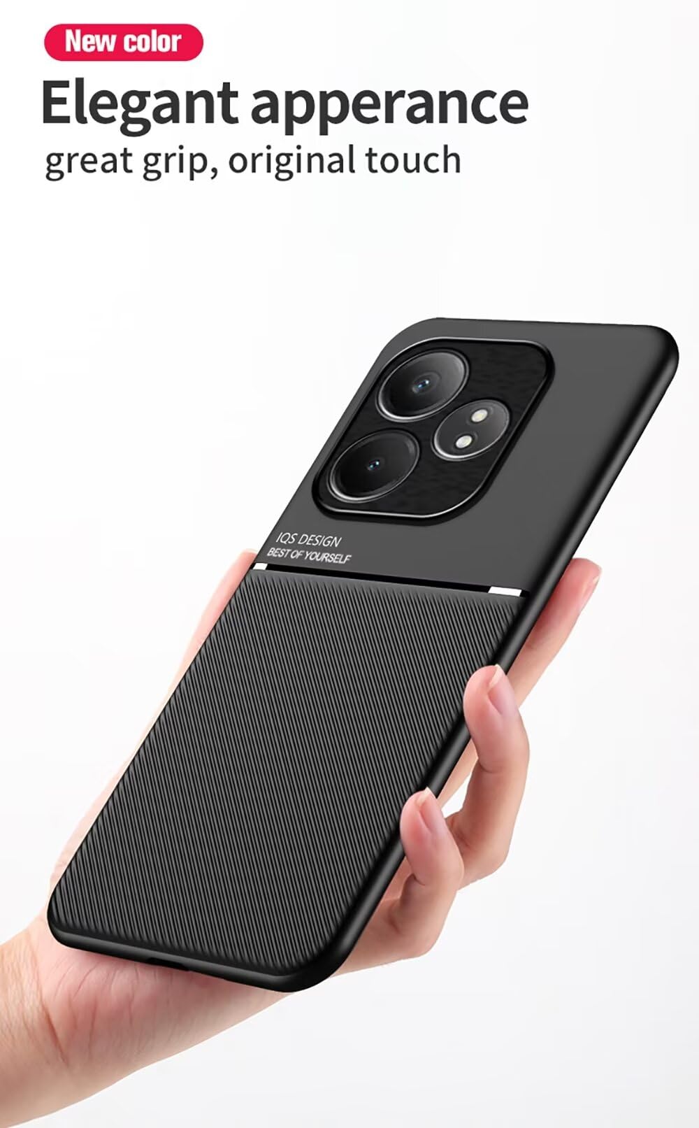 Ultracienkie silikonowe etui z TPU do Realme GT 6 / Realme GT 6T, tekstura skóry jest antypoślizgowa i odporna na wstrząsy obudowa na telefon - zielone