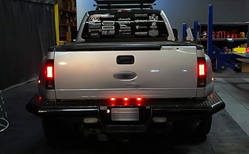 Miniatura 8 de Xotic Tech - Barra de luz para puerta trasera de camión con lente roja, compatible con Ford F-150 F-250 F-350 F-450 Dodge RAM 1500 2500 3500 o Chevy