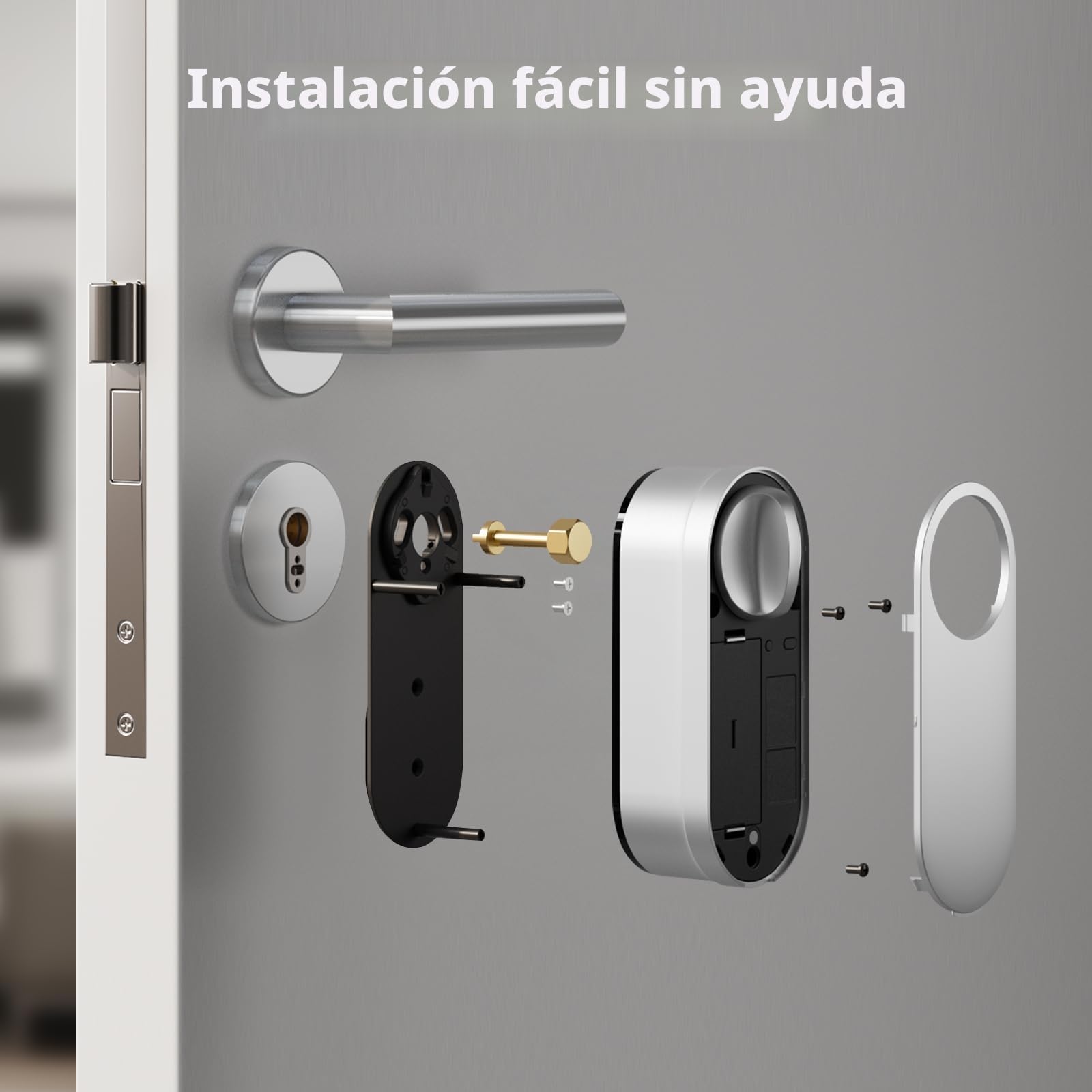 Aqara Cilindro Ajustable-Nueva Versión, para Aqara Cerradura Inteligente U200 y U200 Lite, Ajuste Universal para Todo Tipo de Puertas en la UE, Función de Emergencia, con 4 Llaves Incluidas