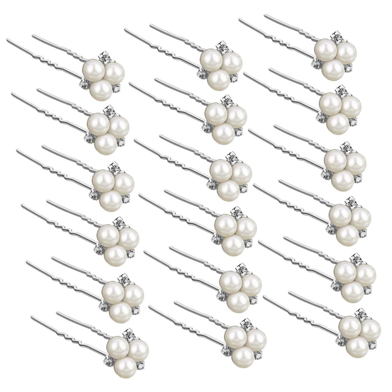 Housoutil 54stücke Teiliges Förmige Haarnadeln Mit Perlen Und Strass Für Hochzeiten Brautjungfern Und Besondere Anlässe Eleganter Haarschmuck Für Damen