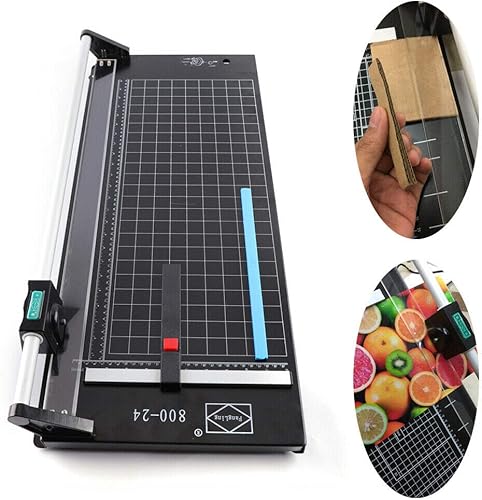 Miniatura 6 de Cortadora de papel de 24 pulgadas, cortador de papel fotográfico afilado manual de 24 pulgadas, máquina de recortar papel giratorio de precisión