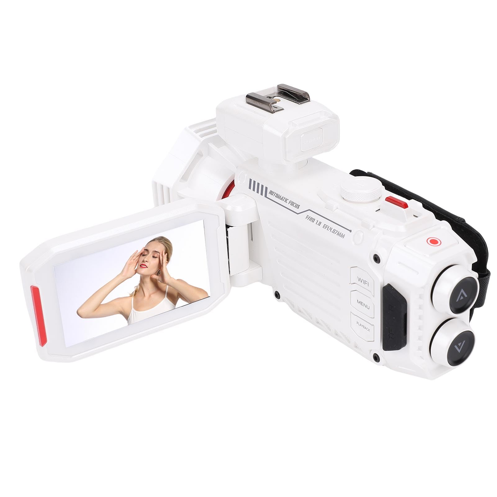 Amazon | 4K 53MPビデオカメラ、カムコーダー、YouTube用Vlogging