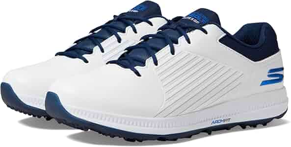 Skechers GoGolf Elite5防水軽量シューズ ホワイト/ネイビー SKECHERS - 値下げSkechers GoGolf Elite5防水軽量シューズ 白