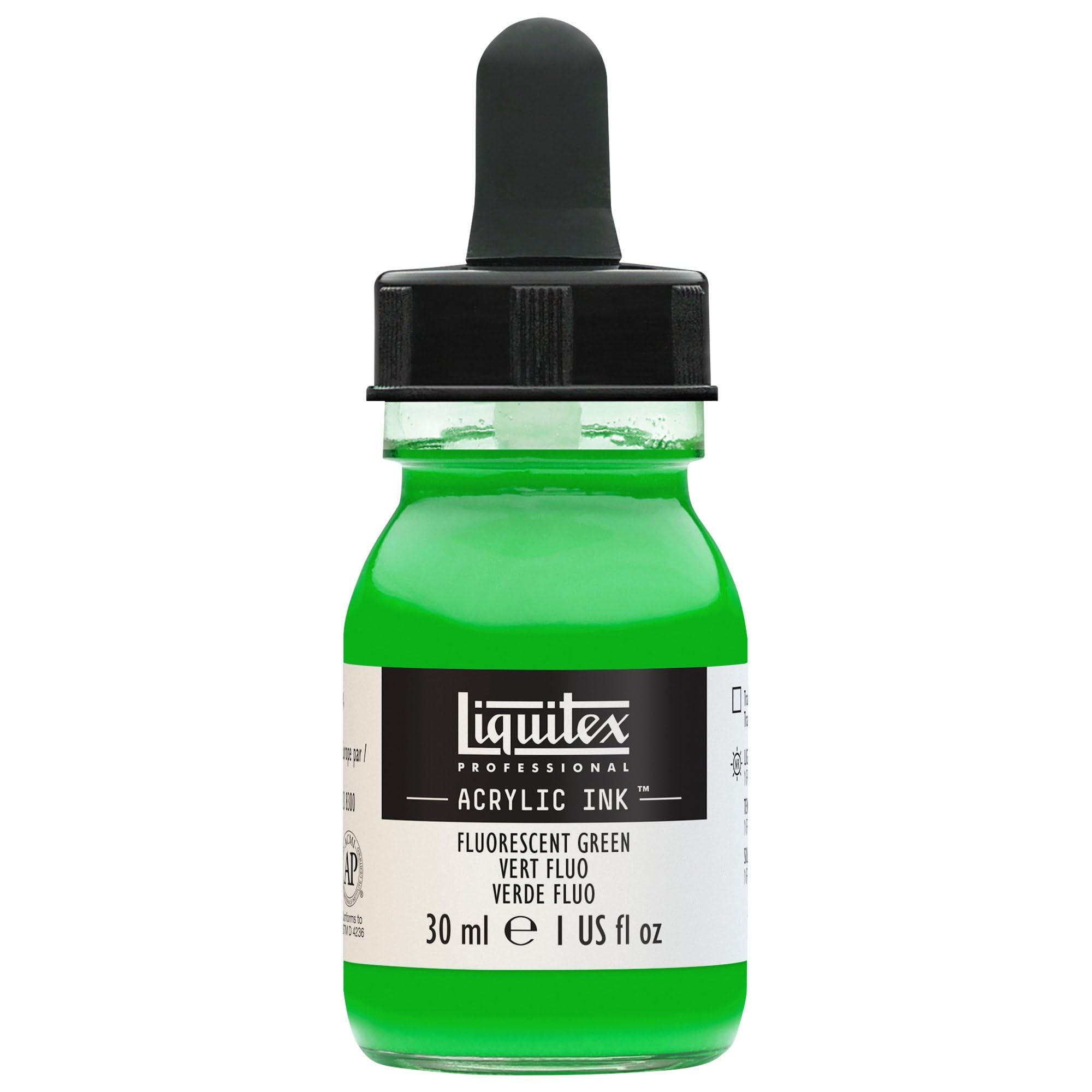 LIQUITEX 4260985 Liquid Professional Acrylic Paints - Ink, 30 ml, Highly Pigmented Airbrush Paint, Fluo Green