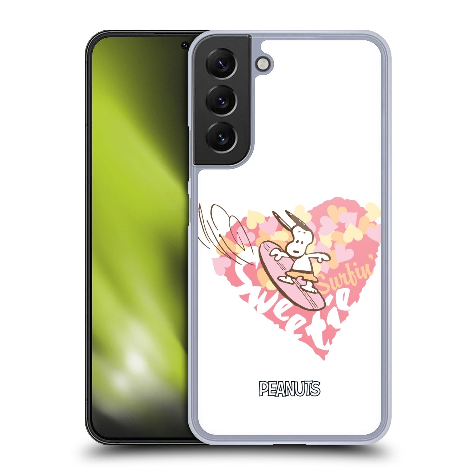 Head Case Designs Officially Licensed Peanuts Surfing Sweetie Beach Snoopy Hard Back Case Compatible with Samsung Galaxy S22+ 5G