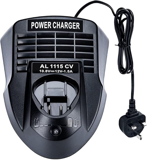 Hipoke AL1115CV 10.8V 12V 1.5A Lithium-ion Battery Charger Power Source Supply for Bosch Drill/Screwdriver Electric Power Tools Li-ion BC430 BC330, 2 607 336 996 BAT411 BAT412A