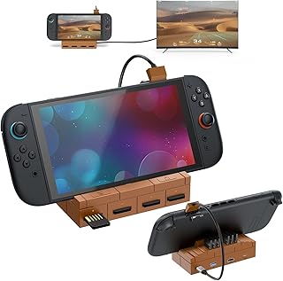 Switch 2 TV Dock with 4K/60Hz HDMI 2.0A Adapter, USB 3.0 Port, Portable Switch2 TV PD100W Adapter for Official Switch 2 Version 21.0.0 ((Need Firmware Upgrade)