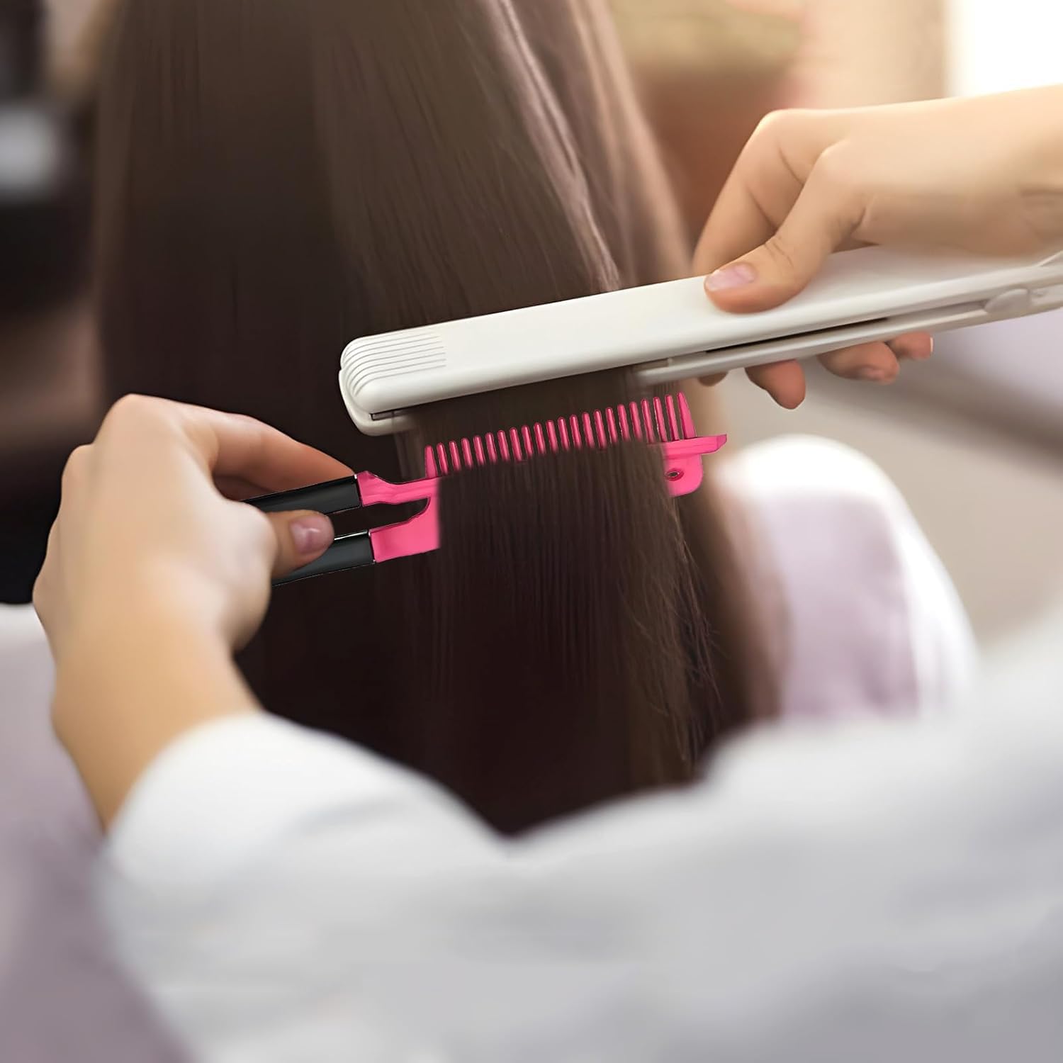 Transformacion Manuel V Tipi Keratin Saç Düzleştirici – Isısız, Taraklı Saç Maşası Pratik ve Taşınabilir 722360