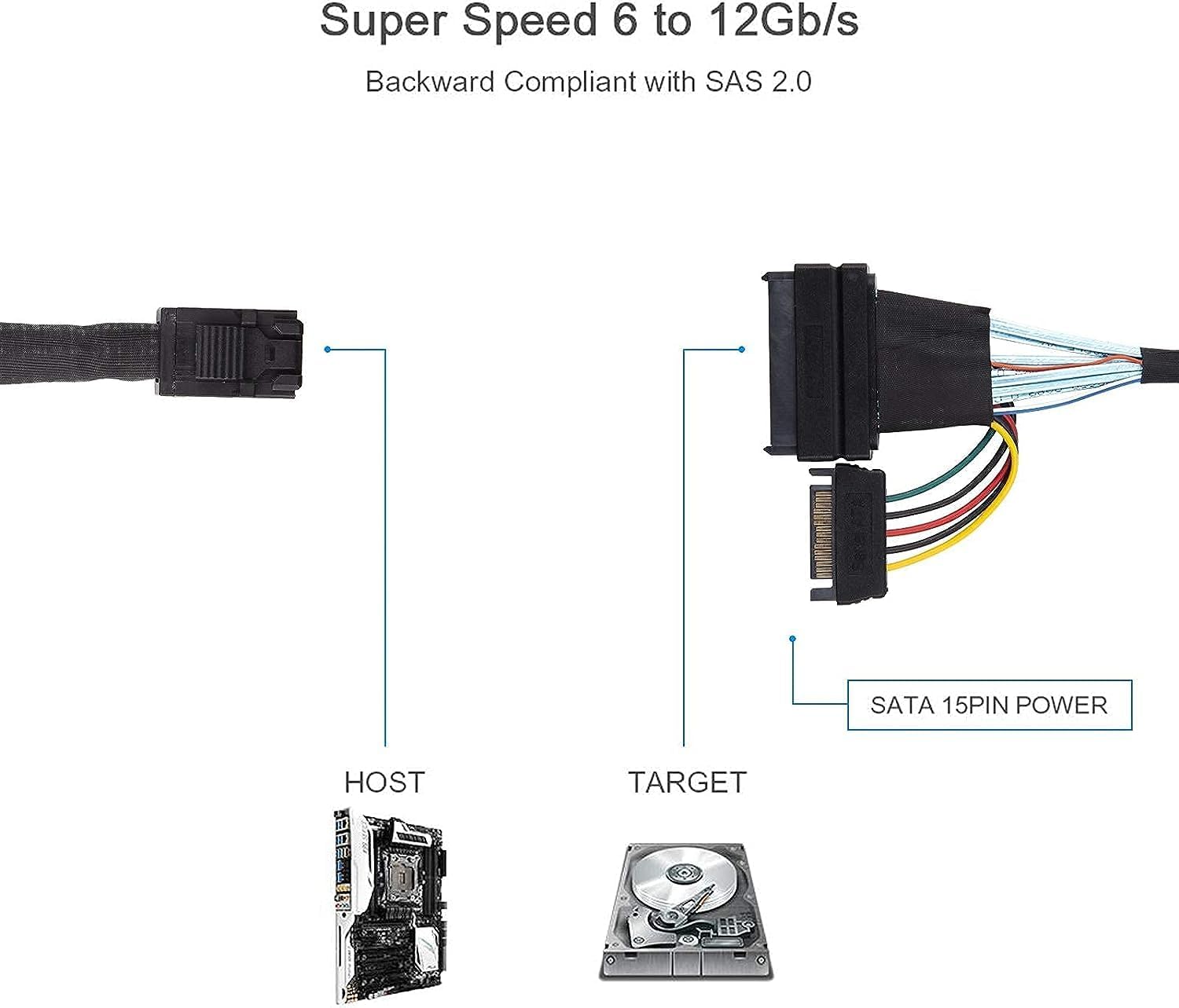 Amazon.com: H!Fiber.com 12G Internal Mini SAS HD SFF-8643 to U.2