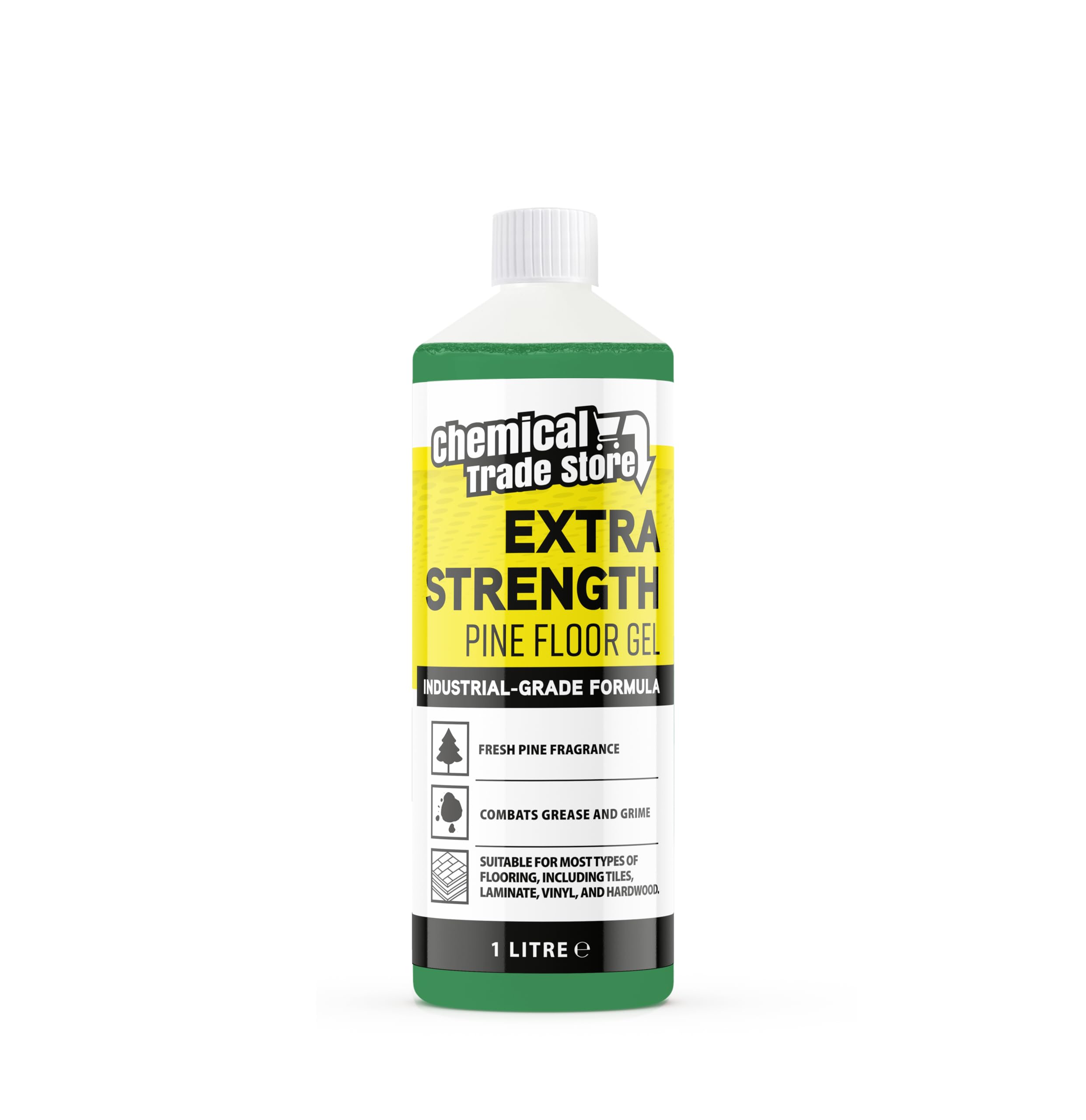 Chemical Trade Store - Pine Floor Gel 1L - Industrial Strength Floor Cleaner for Laminate, Tile, Vinyl & Hard Floors - Classic Pine Scent, Streak-Free Shine