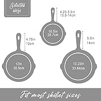 Vista 5 de Joyhalo Fundas para mango de sartén de hierro fundido, paquete de 6, resistentes al calor, fundas de silicona para mango de olla, color negro