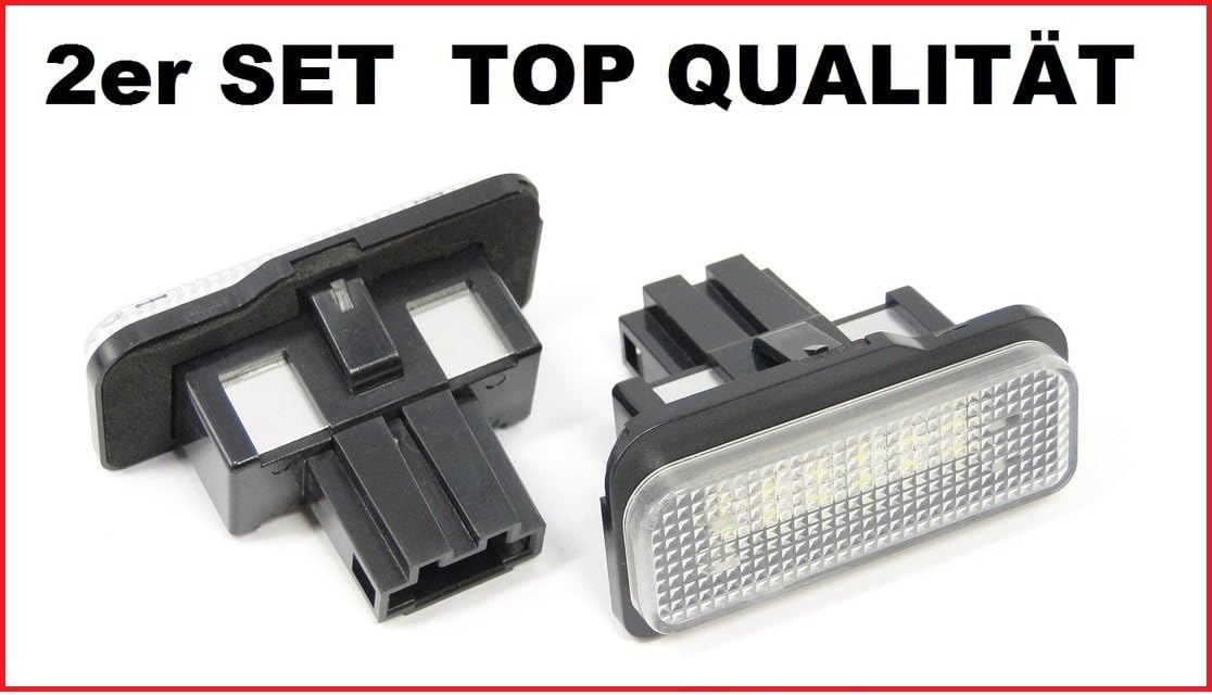 2x Kennzeichenbeleuchtung Weiß Canbus Für Mercedes ML W163 2001-2005 - Fehlerfrei