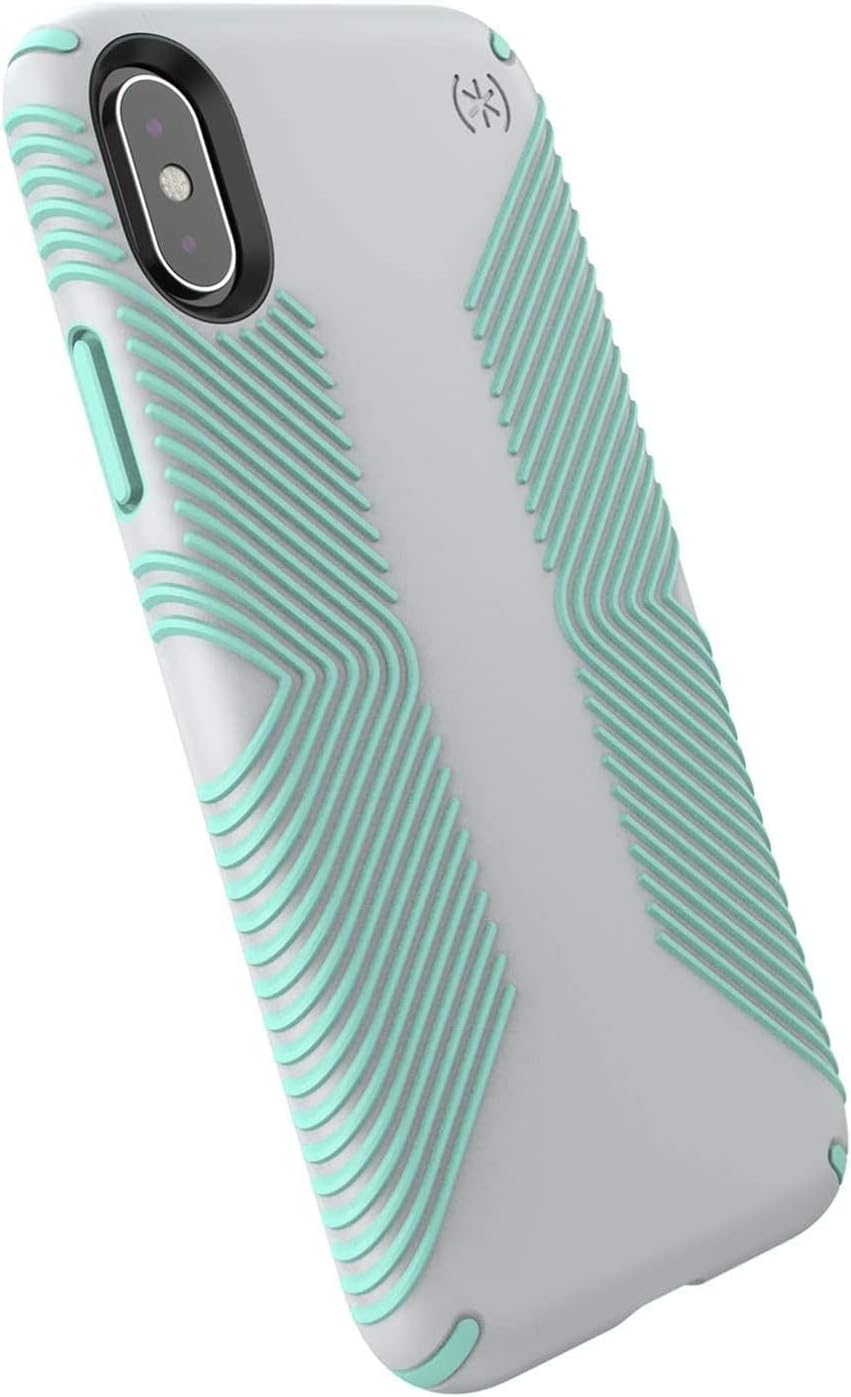 Speck Products Presidio Grip iPhone XS/iPhone X Case Dolphin Grey/Aloe Green