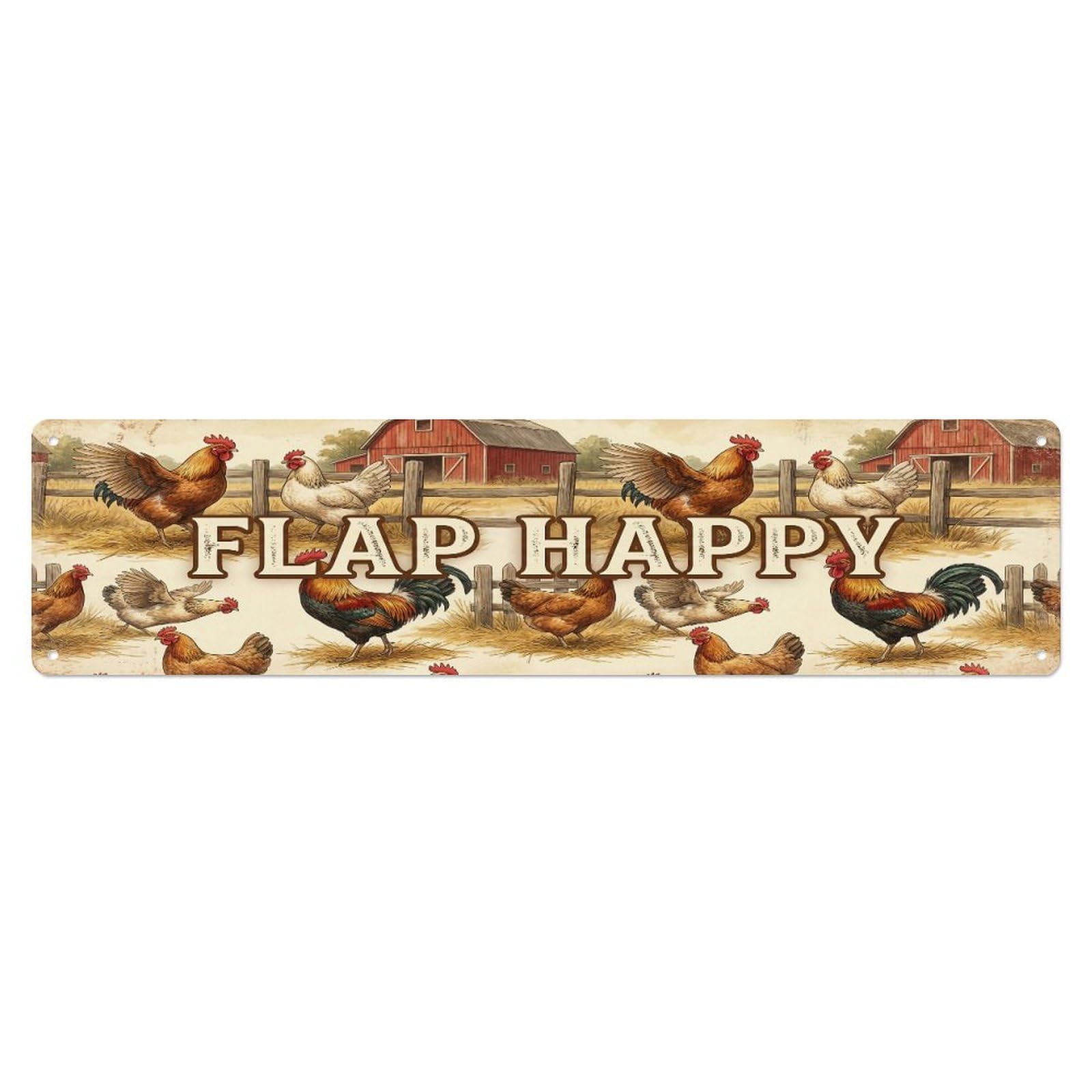Xanthor Style Metal Tin Sign Vintage Yard Flap Bird Farmhouse Funny Bird Backyard Farm