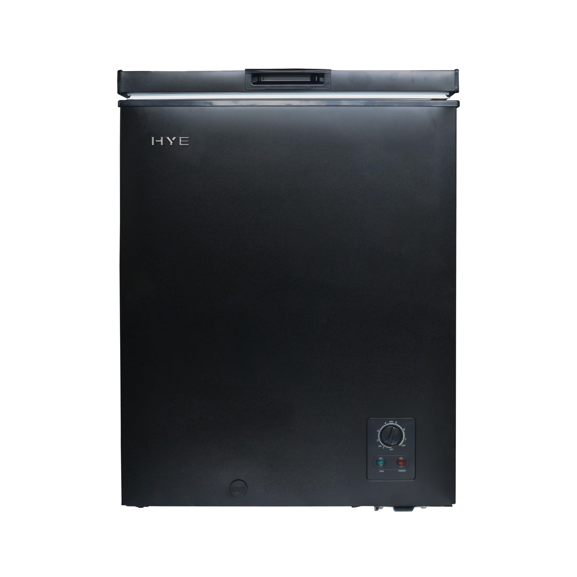 HYE Chest Freezer - 96L Freezer, Quiet 42 dB Operation, Mechanical Temperature Control, Freestanding Design, Black, Suitable For Garages & Outbuildings - RF01CF96B24 — view 10