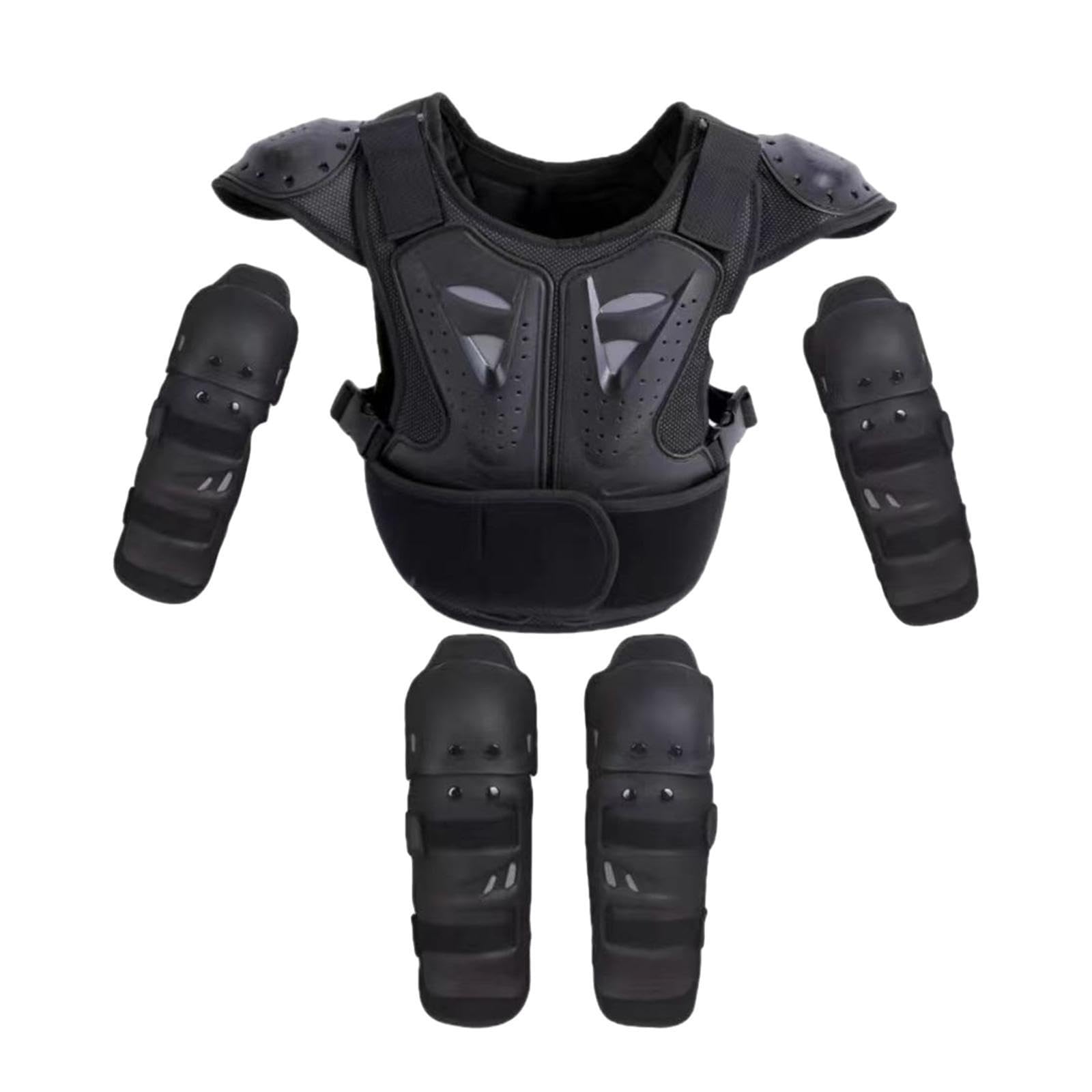 Tuta protettiva per motocross per bambini, attrezzatura per moto da cross, protezione completa per torace, colonna vertebrale, schiena, ginocchiere, gomitiere,