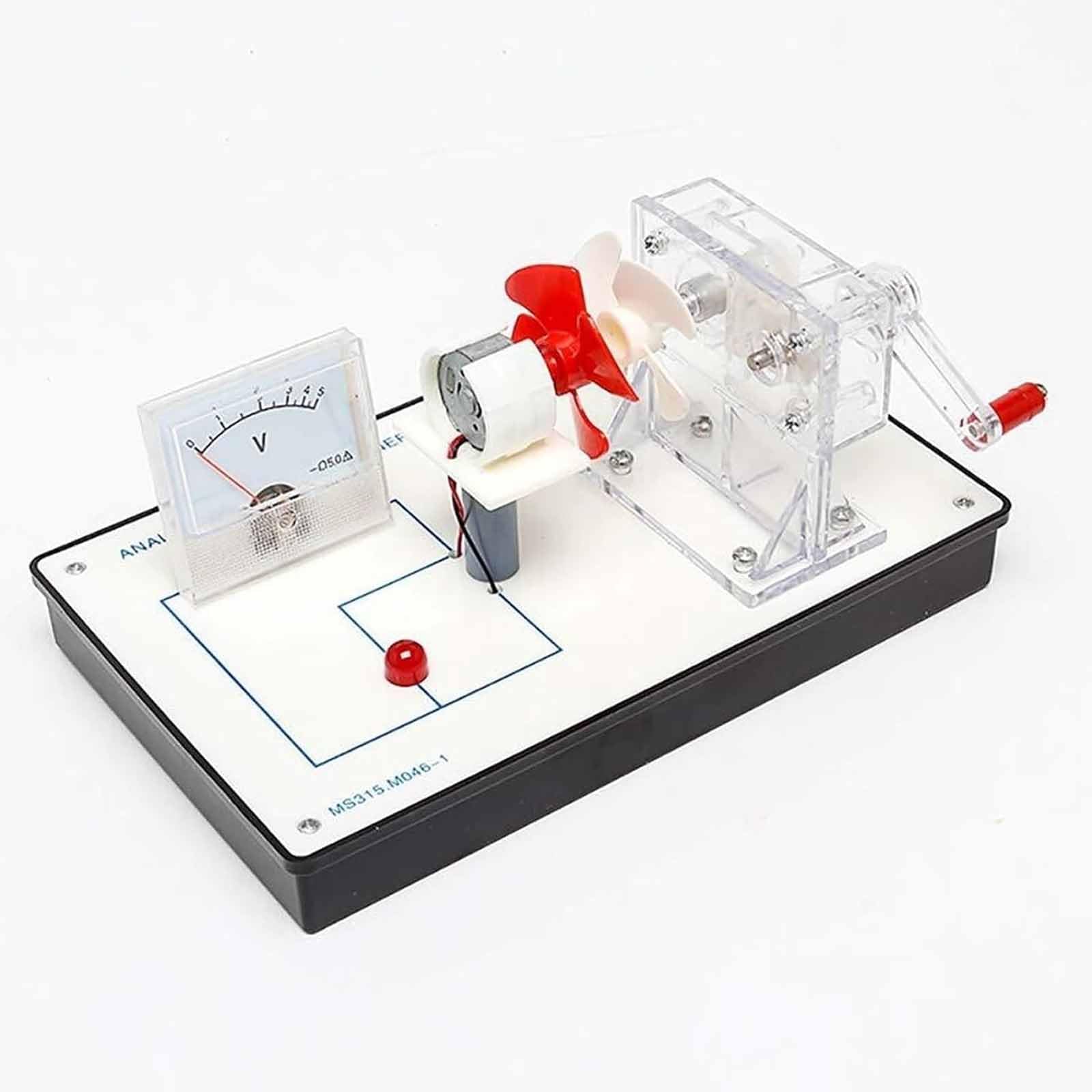 ZephPerton Hand-crank Wind Power Generator With Voltmeter, Wind Power Demonstrator, Physics Teaching Aid For Classroom Demo, Perfect For Physics Education & Stem Learning