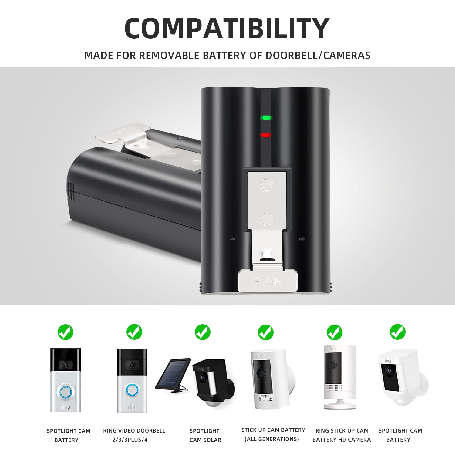 Ring Camera Charging Station 3Pack Rechargeable Replacement