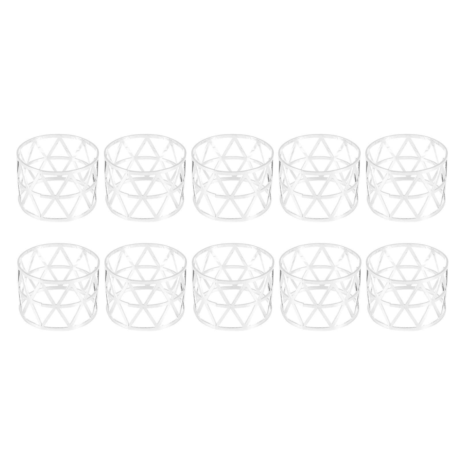 12pcs Gold Silver Napkin Rings for Wedding Dinner Party Table Decorations