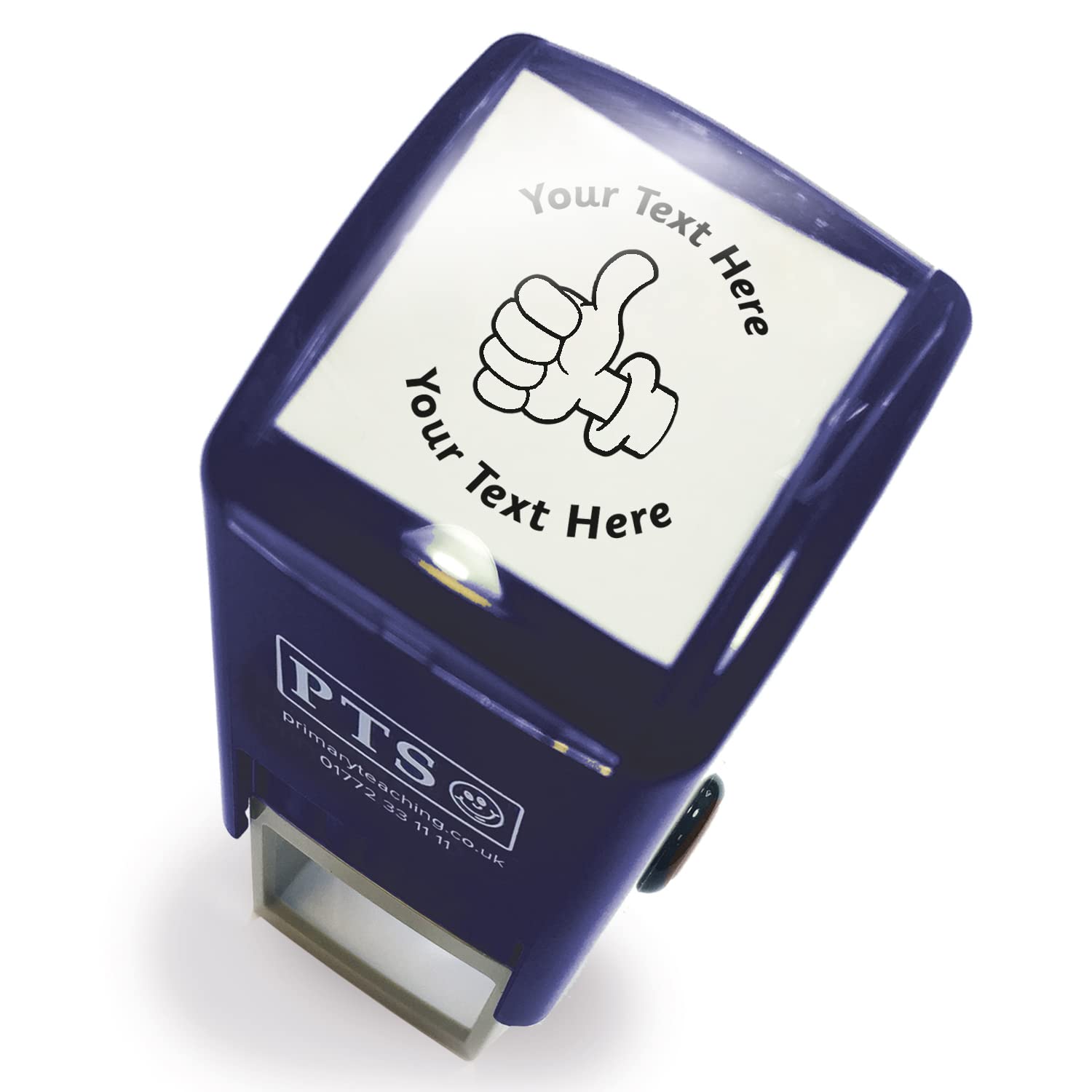 Personalised Thumbs Up School Teachers Reward Feedback Marking Stamper Stamp 25mm Primary Teaching Services (Black)