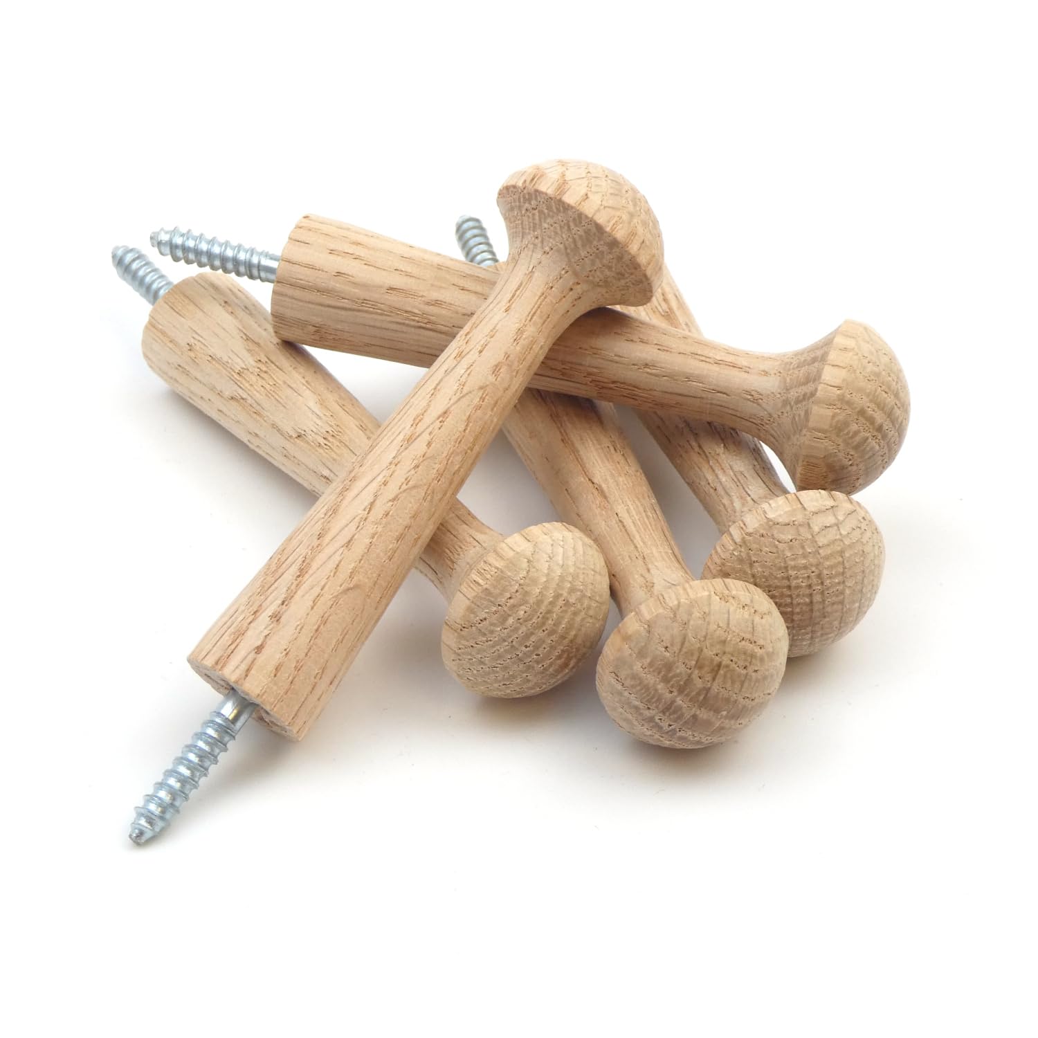 Oakcrafts Screw In Oak Shaker Peg 3.5" - (Pack Of 5)