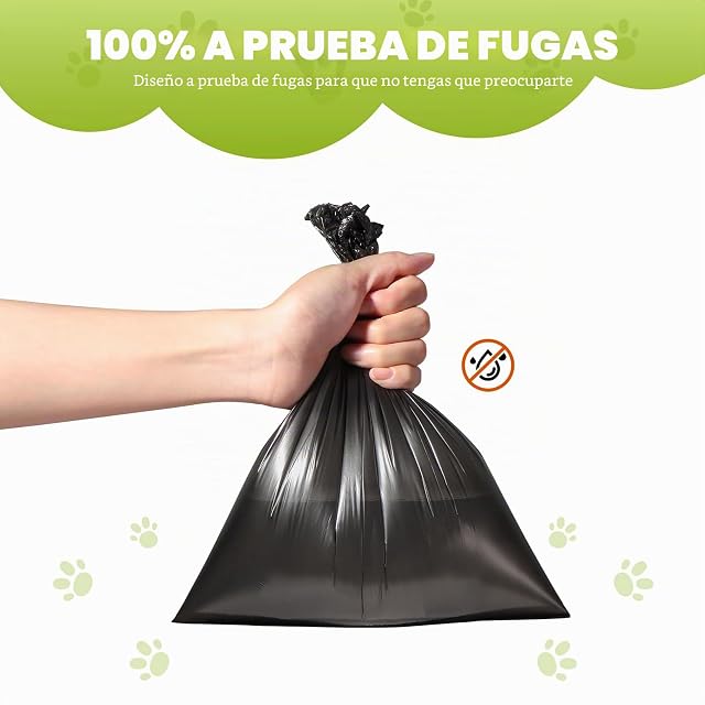 Foto 3 de 6 de Diboniur 600 Bolsas Caca Perro, Negro, Sin Perfume, 23 x 30 cm, 40 Rollos