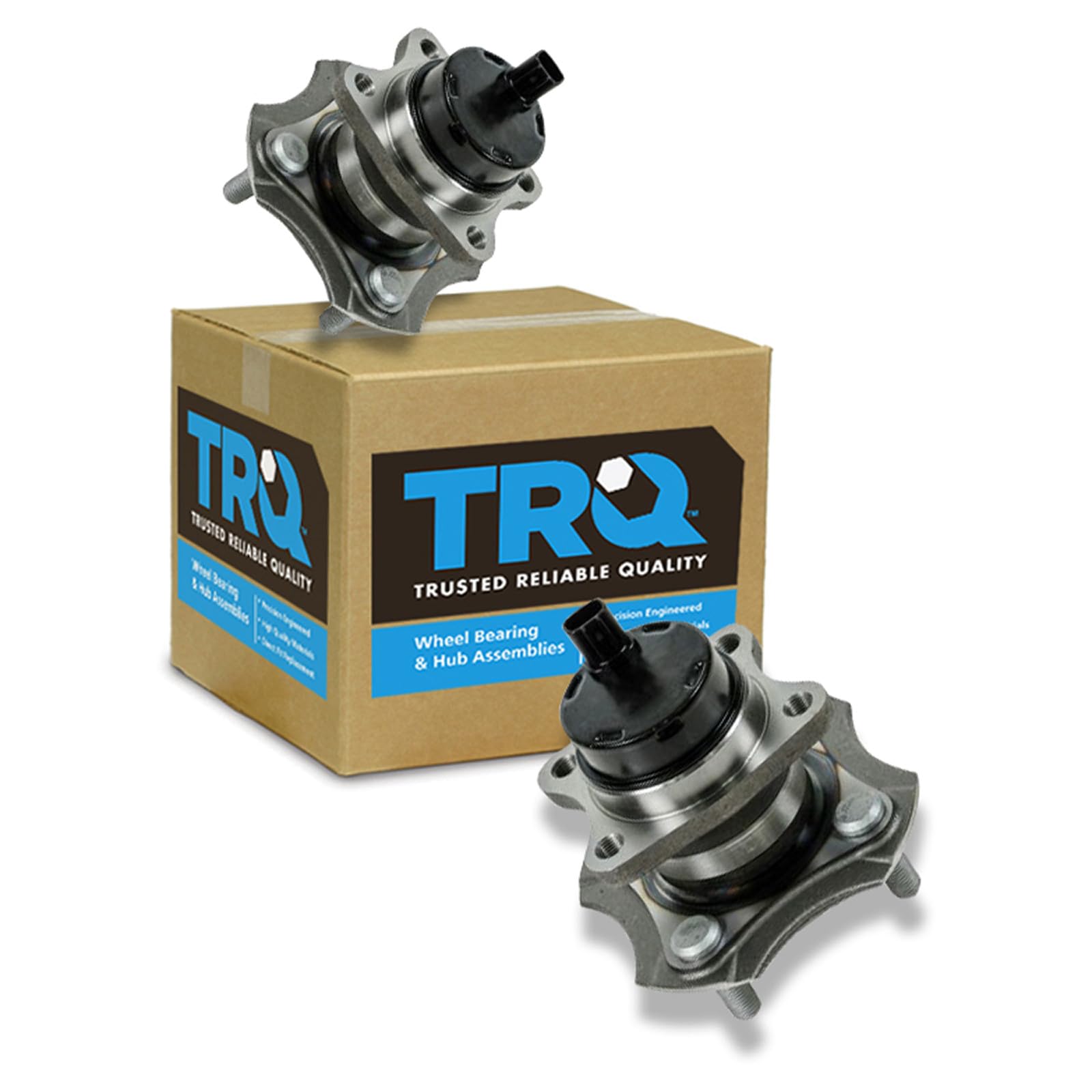TRQ Rear Driver and Passenger Side Wheel Bearing and Hub Assembly Set 2