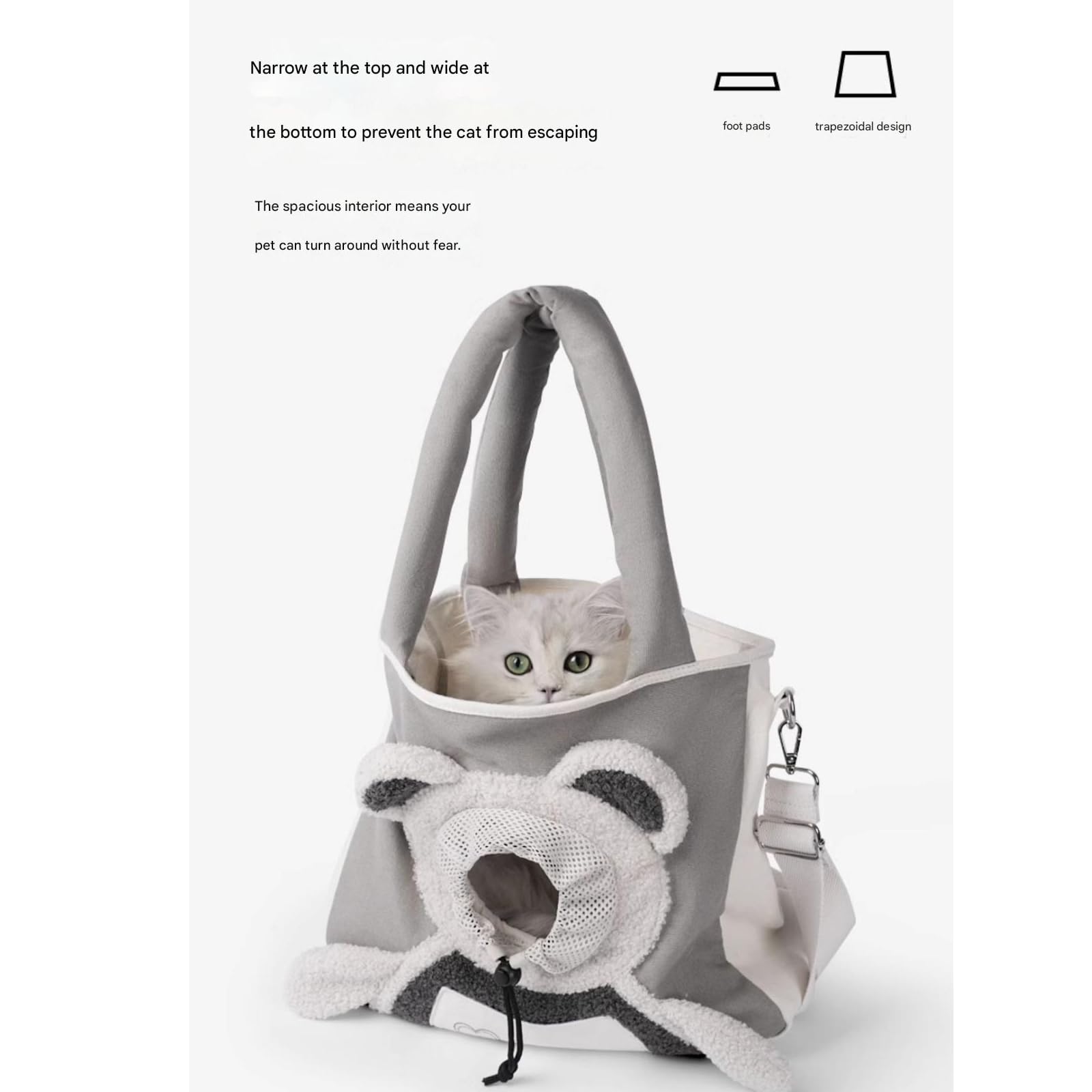 Bolsa transportadora de Lona para Mascotas con diseño Abierto para Perros pequeños y Gatos, Bolso de Hombro para fácil Transporte, Salidas diarias, transportadores para Gatos