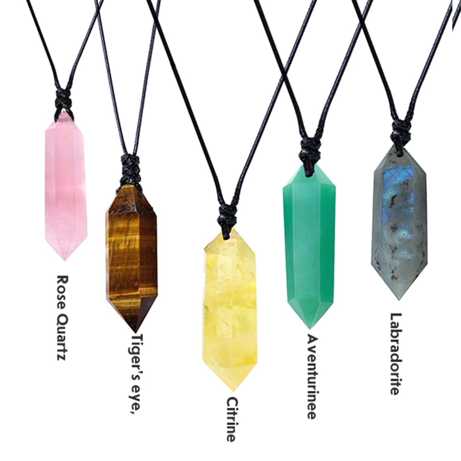 RJINGSHI Natural Green Aventurine Double Pointed Crystal Handmade Woven Healing Crystal Polished Gemstone Reiki Energy Stone Men and Women Gift - Image 3