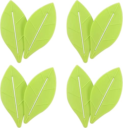 ARTIBETTER 8 piezas de tubo de pasta de dientes exprimidor en forma de hoja de pasta de dientes apretando abrazaderas limpiador facial dispensador