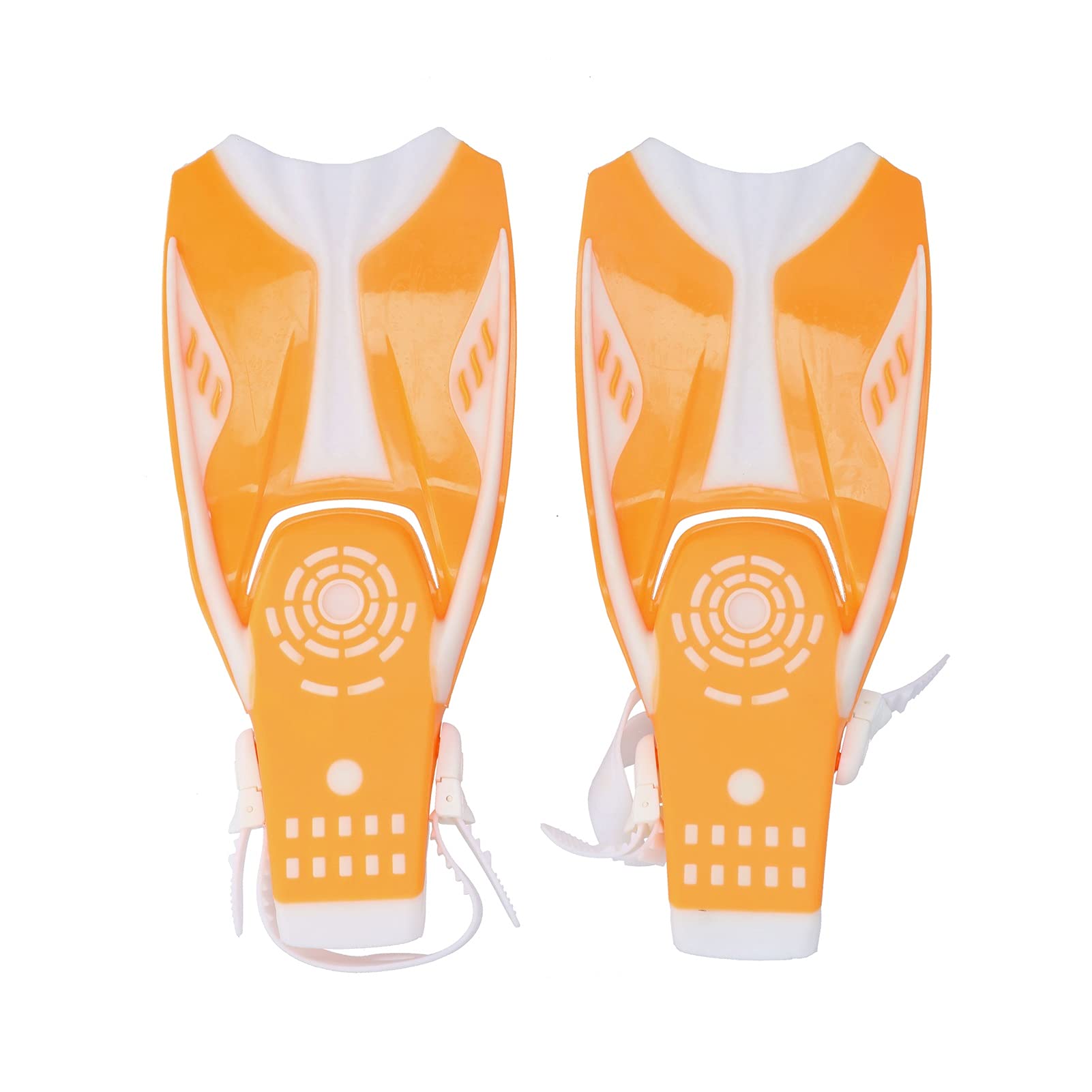 Aletas de Snorkel de Hoja Larga con diseño de talón Abierto para Uso en el océano y la Piscina, cómodas Aletas de natación Ajustables con Orificios de Drenaje para una