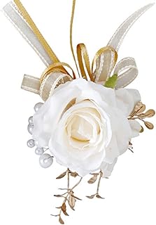 Lily Brown 6 Uds Joyería Nupcial Multiusos Coloridos Ramilletes Flores Rosas Imitación/Flores Muñeca para Fiesta Boda Joyería Dama Honor