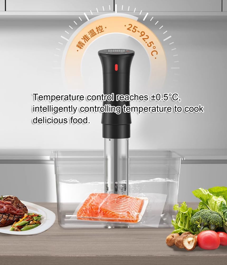 Sous Vide Thermal Immersion Circulator, 1100W Vacuum Precision Cooker with Precise Temperature and Timer, Full Touch Screen Control, Ultra-Quiet Sou Vide Slow Cooker,