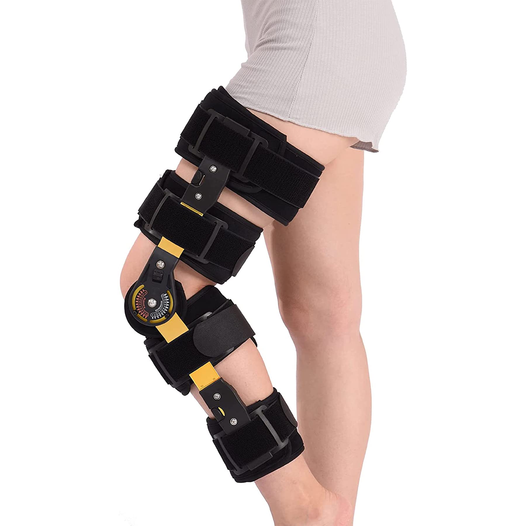Supporto Ginocchia Stabilizza Gamba Aiuta Recupero Post Infortunio Legamento Ginocchio Slogato Brace Ginocchio Angolo Regolabile Aiuta Recupero Post Infortunio ​dovuto Interventi
