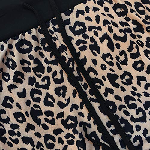 Image of AMiERY Women's Comfy Casual Pajama Pants Floral Print Drawstring Palazzo Lounge Pants Wide Leg