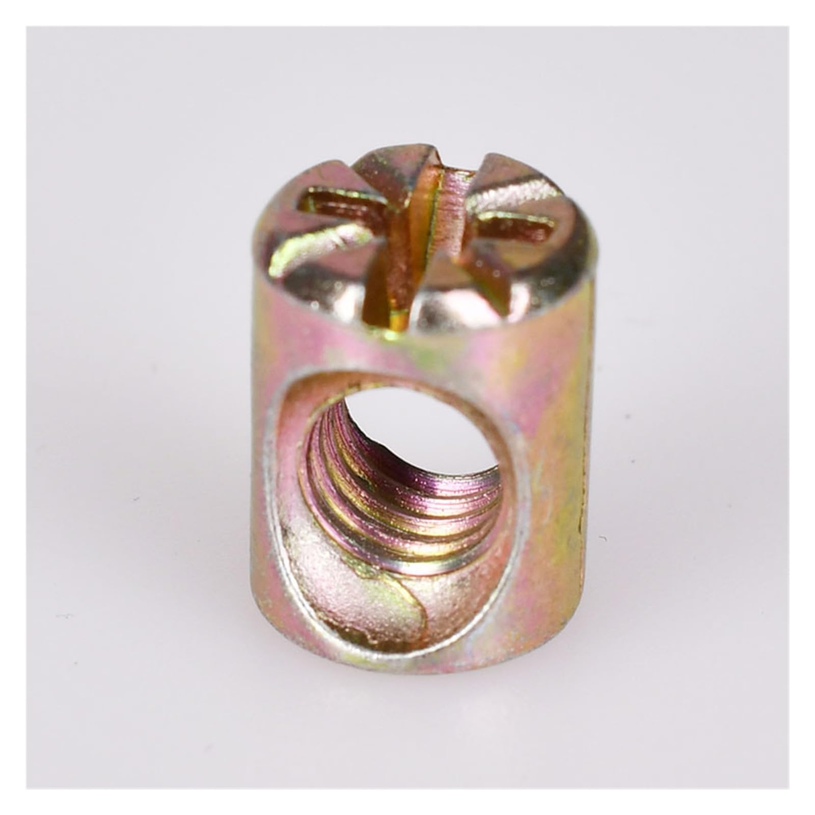 Dado a barilotto, Dadi con inserto incorporato for mobili in ferro M6 Zine, perni cilindrici, for sedie in legno, for martelli scanalati, Si(M6 (5Pcs),10mm)