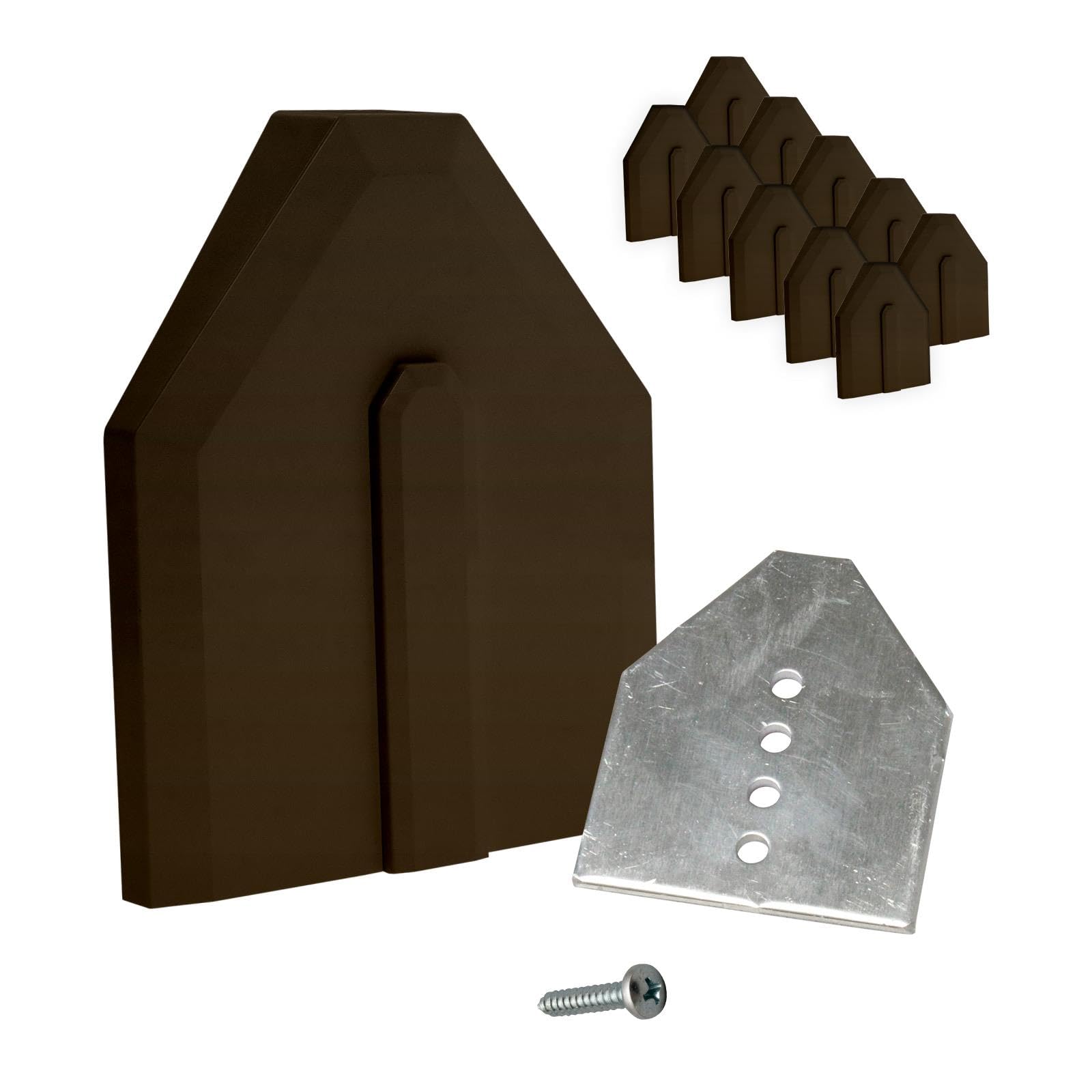 End-Fix Conservatory Roof End Cap Replacement Kit (10 Pack) - Brown