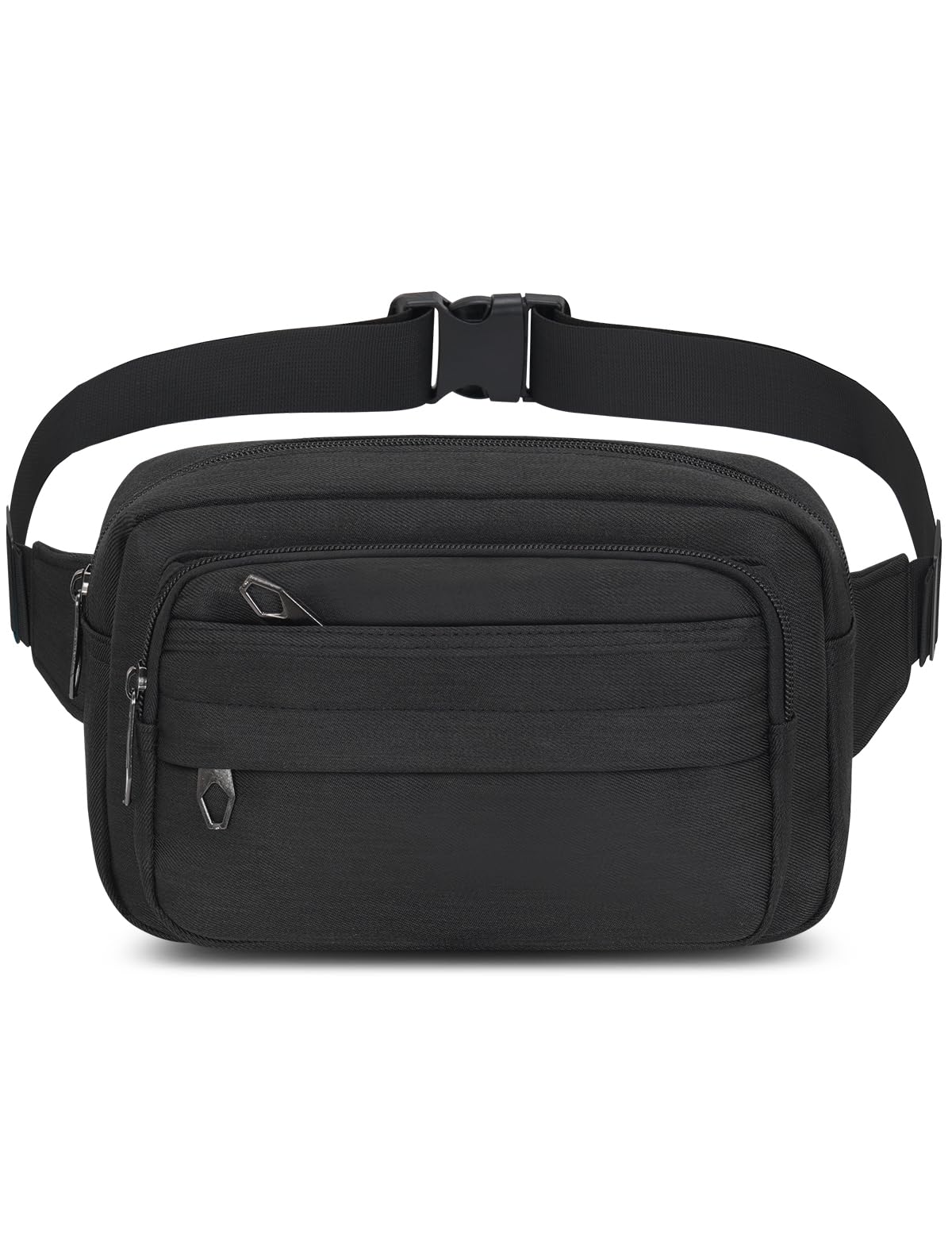 Bumbags Waist Fanny Pack for Women Ladies Men Large Capacity Fashion Unisex Bum Bag for Dog Walking Running Traveling Cycling Hiking Outdoor Sport (Black)