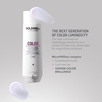 Goldwell Dualsenses Color Brilliance, Color Protect Shampoo For Fine To Normal Hair, Adds Instant Shine, Minimizes Color Fading & Dullness With FadeStop Formula