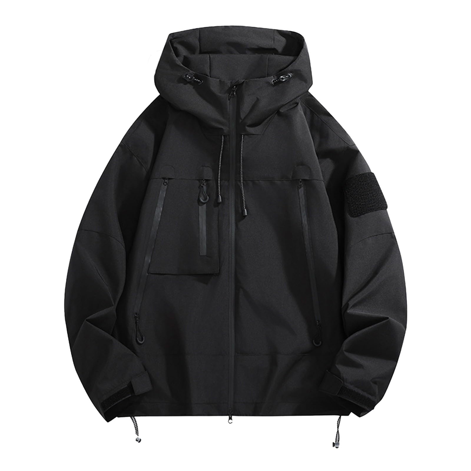 Chaqueta unisex para exteriores, chaqueta de entretiempo ligera, chaqueta de verano, impermeable, cortavientos, transpirable, cortavientos, con capucha, chaqueta con capucha para senderismo, camping