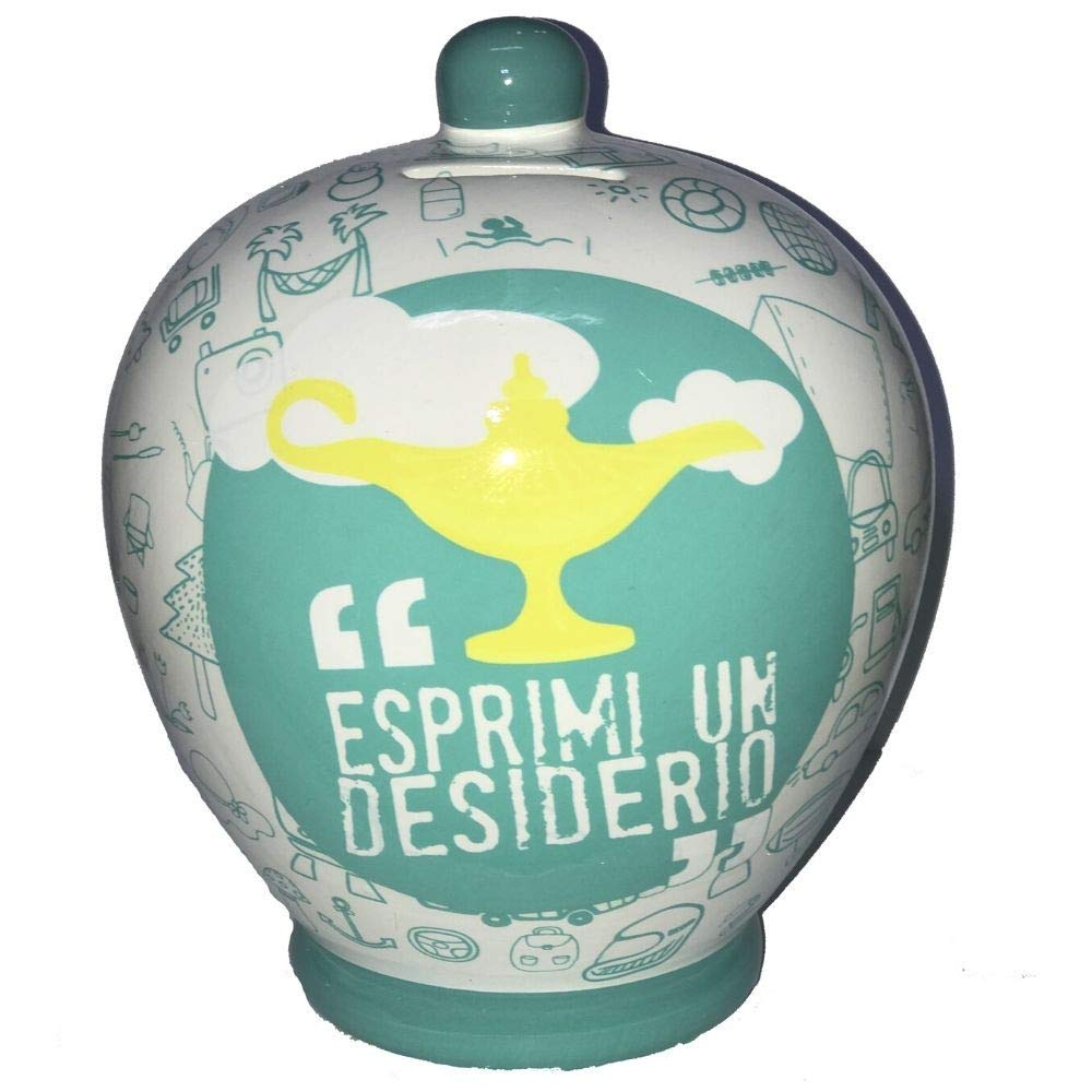OSAMA Salvadanaio Artigianale Ceramica Terracotta Taglia unica per Bambini e Giovani Adulti, Tutti, Regali