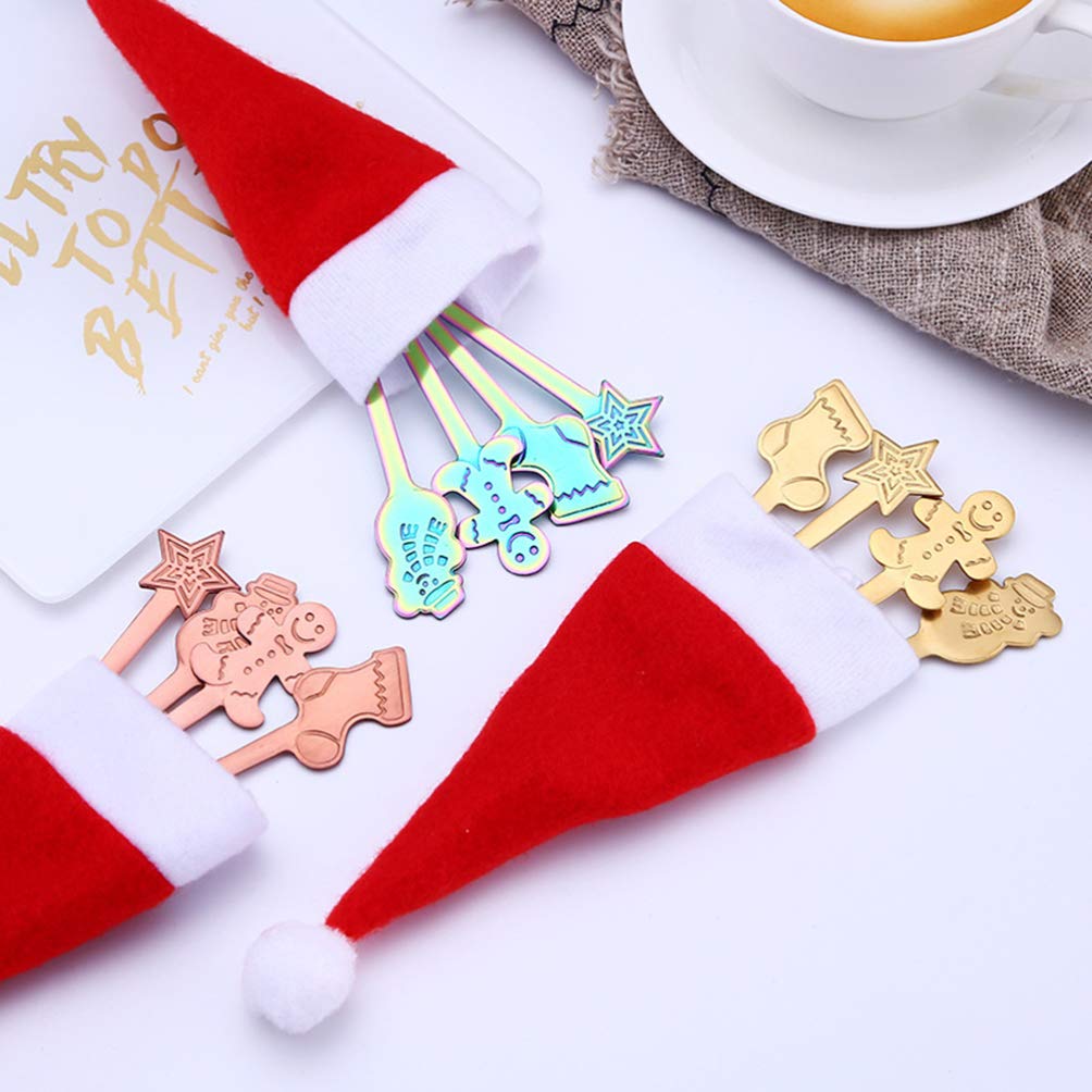 5pcs Set Kitchen Spoon Christmas Spoons Coffee Spoon Christmas Tableware Kit