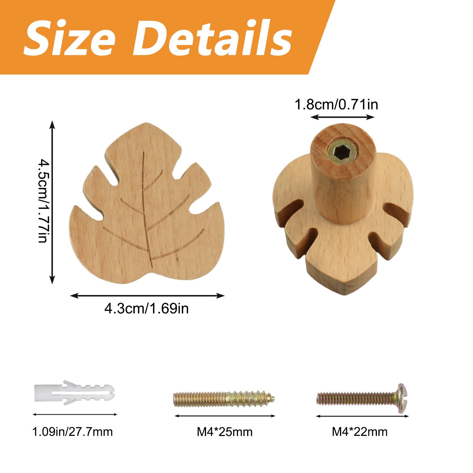 MOROBOR Leaf Shaped Wooden Knobs - Image 2