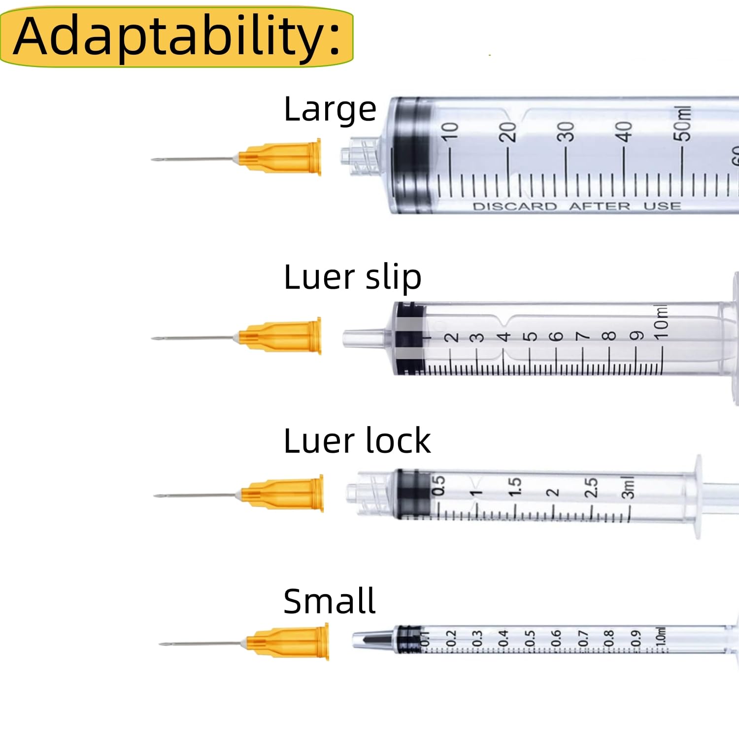 100 Pack 25 Gauge 5/8 Inch Sterile Disposable Lab Supplies, Scientific and Industrial Dispensing Needle Accessories — Amazon image 3